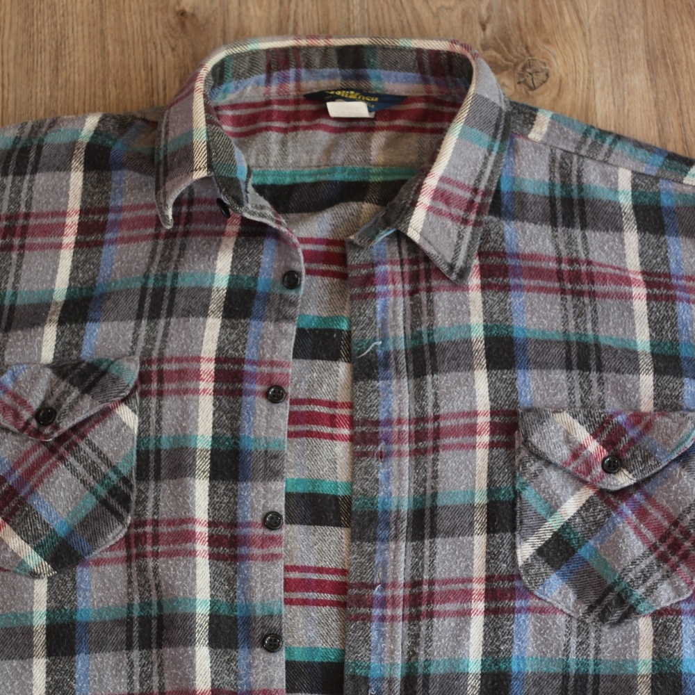 Purple and Grey Flannel Shirt